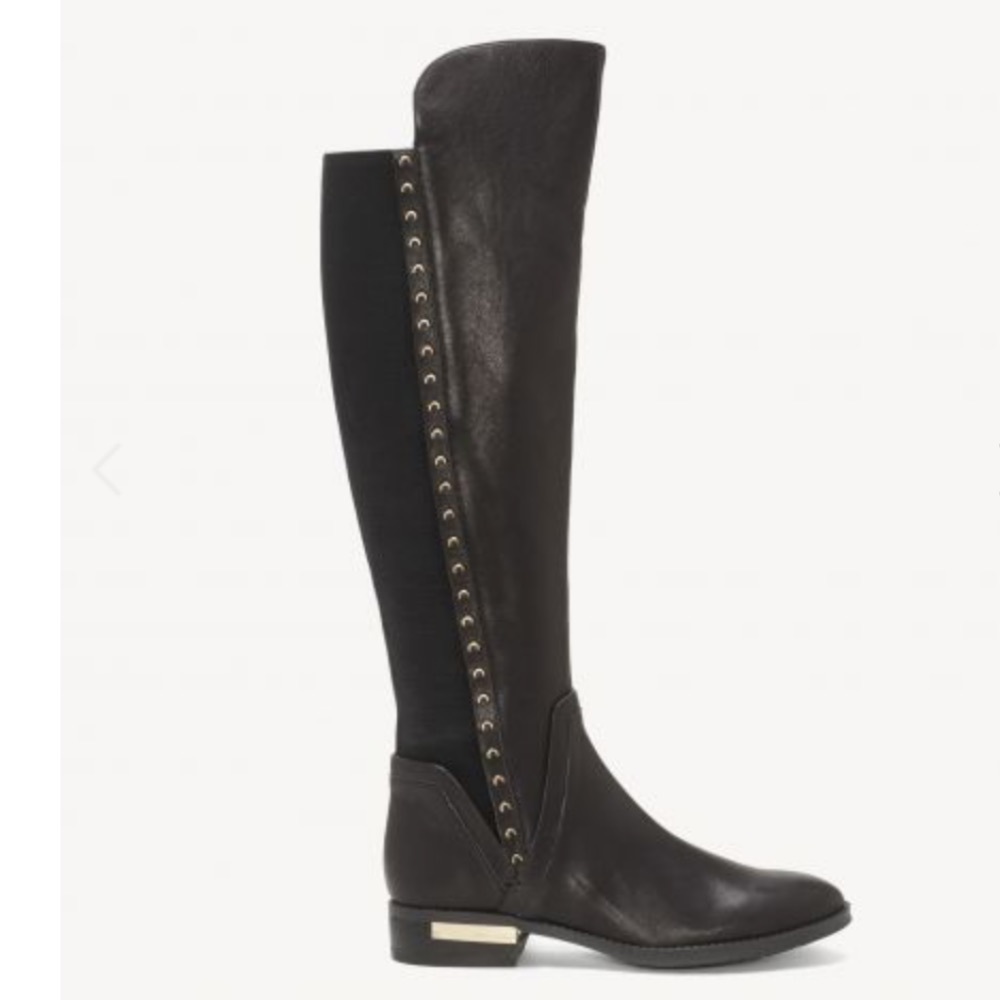 Studded Over The Knee Leather Boots